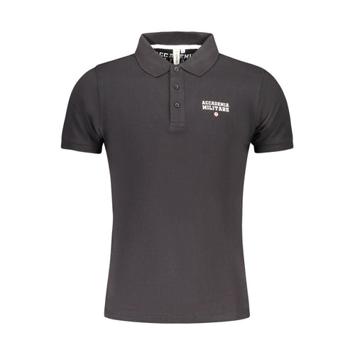 Accademia Militare Black Cotton Men Polo