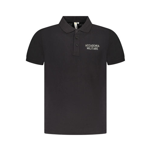 Accademia Militare Black Cotton Men Polo
