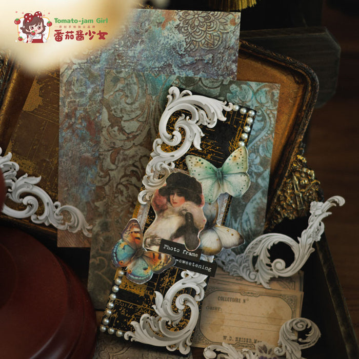 76 Pcs Baroque Theme Junk Jounral Paper and Stickers Kit BLKJY