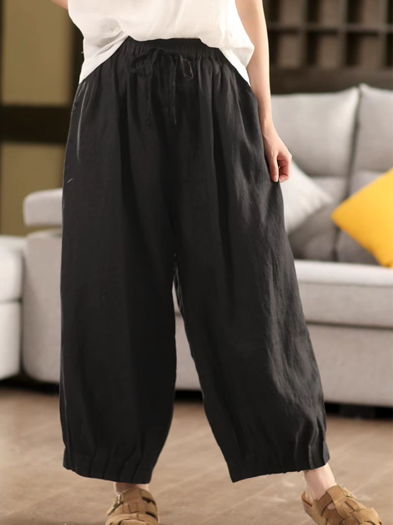 Women's Artistic Style & Cool Solid Color Plaid Bottom