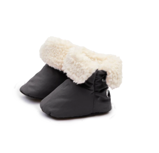 7AM Benji Baby Winter Booties - Smokey Grey
