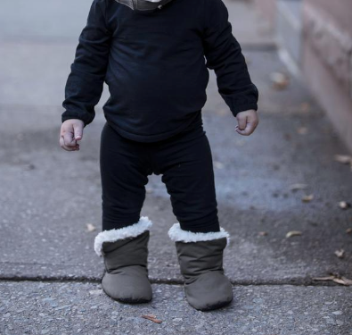 7AM Benji Baby Winter Booties - Smokey Grey