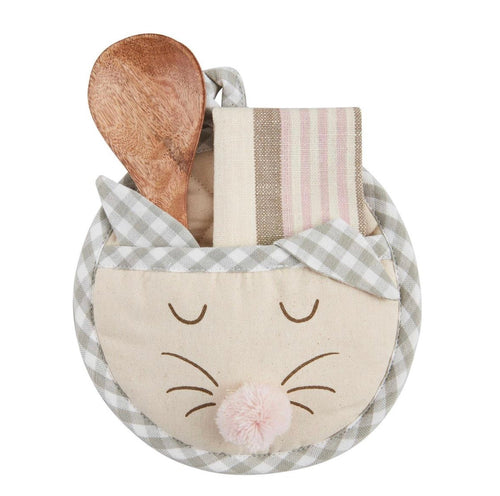 Bunny pot holder set