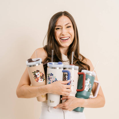 40oz Take Me Everywhere Tumbler - Bloom Mocha