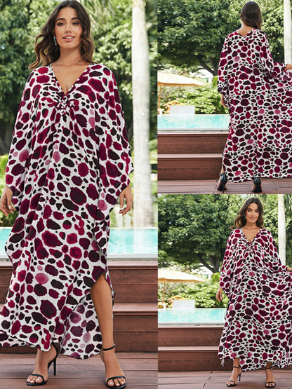 Women's Summer Elevate Beach Cover-Up Long Kaftan Dress
