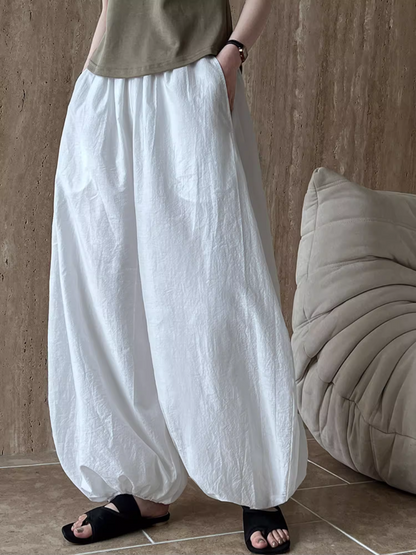 Women's Summer Lightweight High Waist Loose Bottom