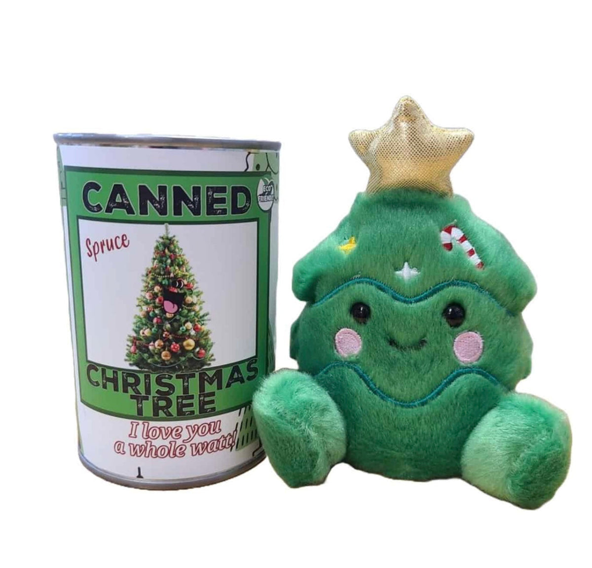 Canned plush animale