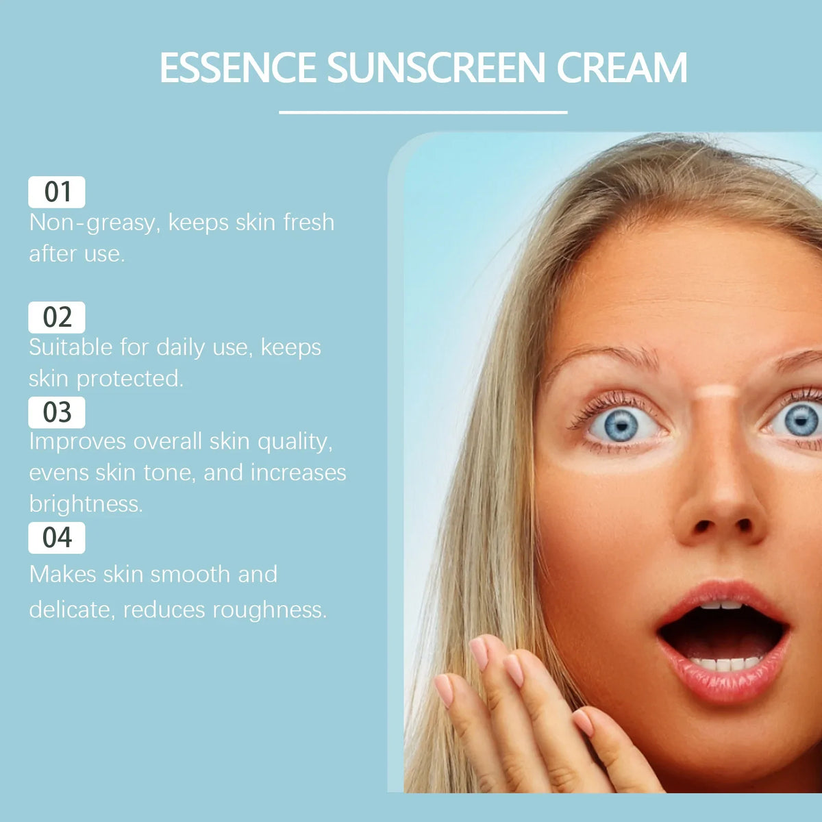 Hoygi 50g Spf50 Uv Protection Cream Refresh Sunscreen Oil Control Moisturizing Skin Care Sunburn Repair Face Sun Block Cream