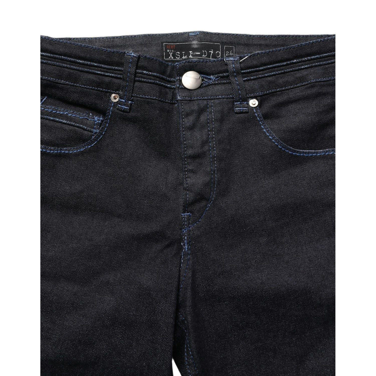Acht Black Cotton Stretch HighWaist Skinny Denim Trouser Jeans