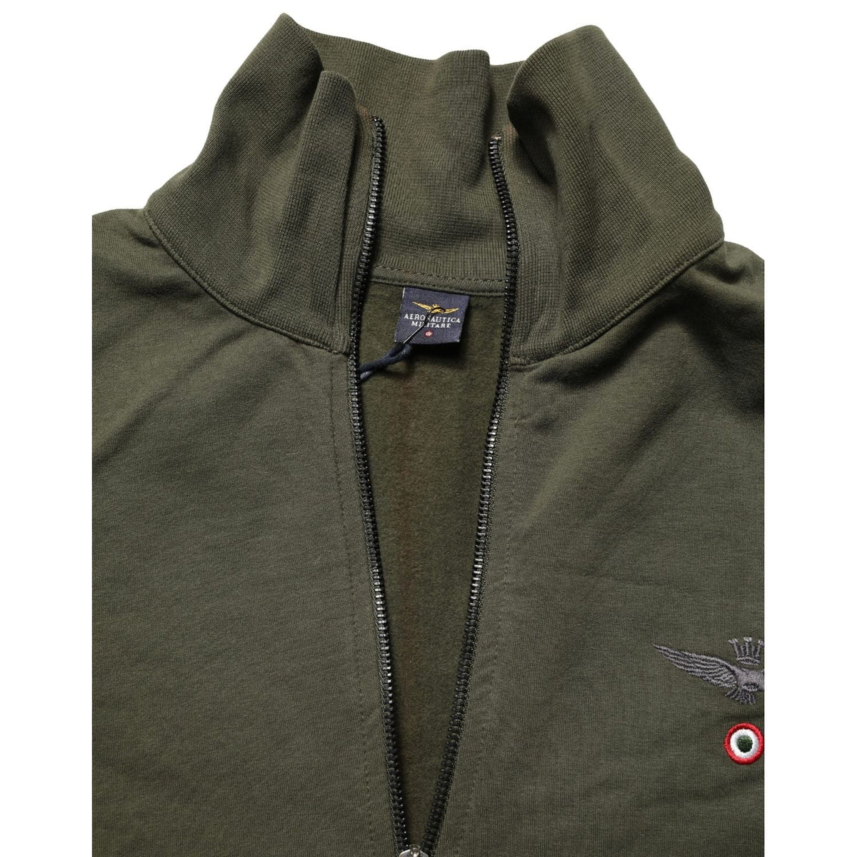 Aeronautica Militare MilitaryGreen HalfZip Sweatshirt Sweater