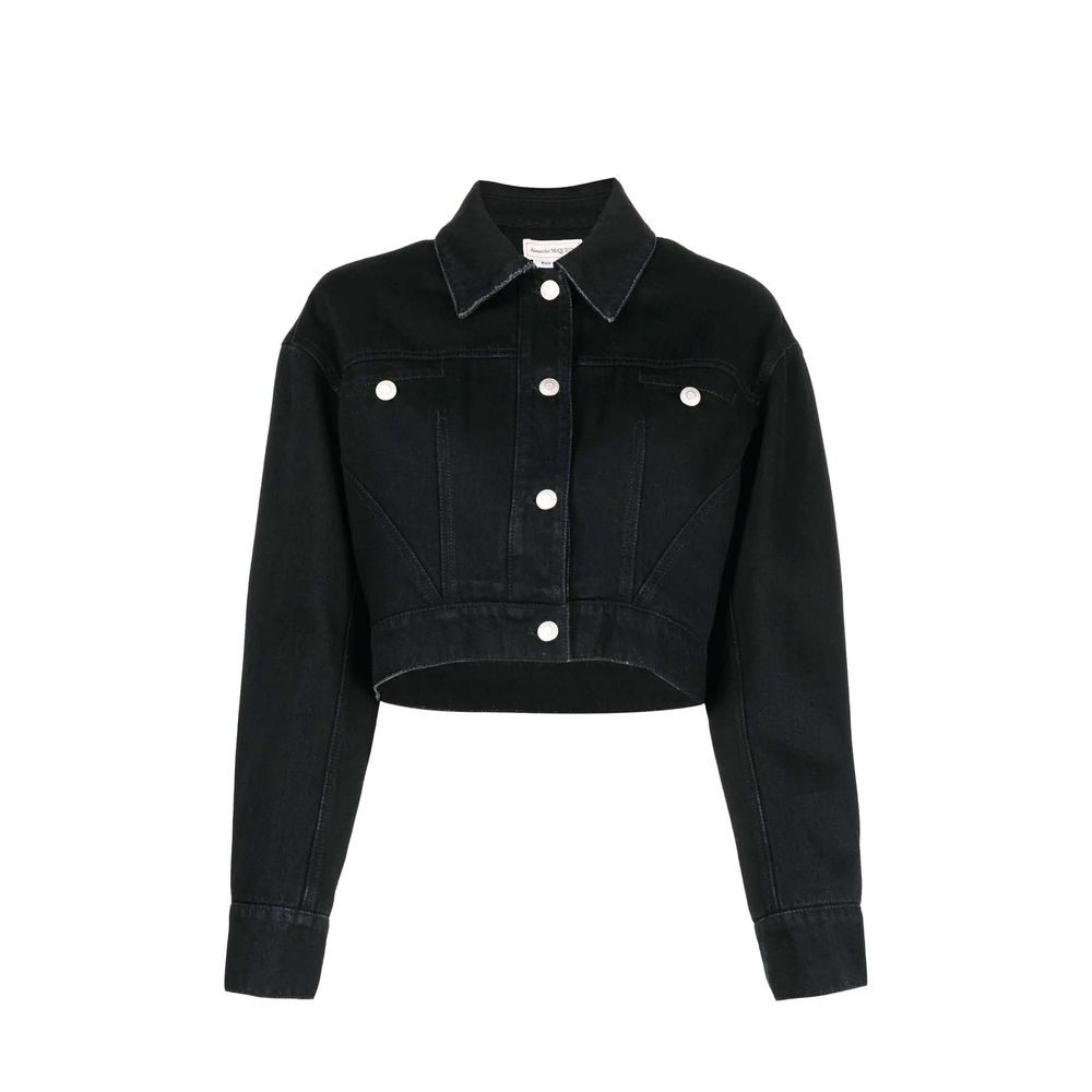 Alexander McQueen Black Cotton Denim Jacket