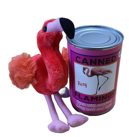 Canned plush animale