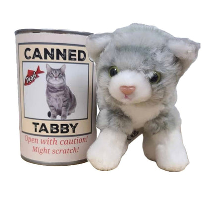 Canned plush animale
