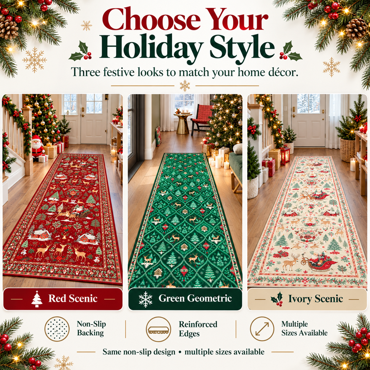 MerryHaven™ Christmas Runner Rug