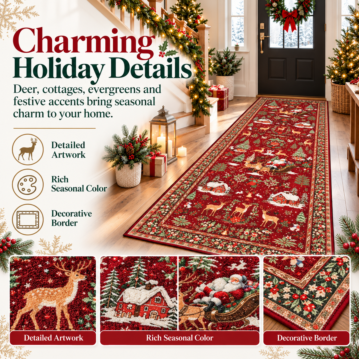 MerryHaven™ Christmas Runner Rug