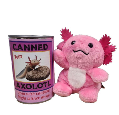 Canned plush animale