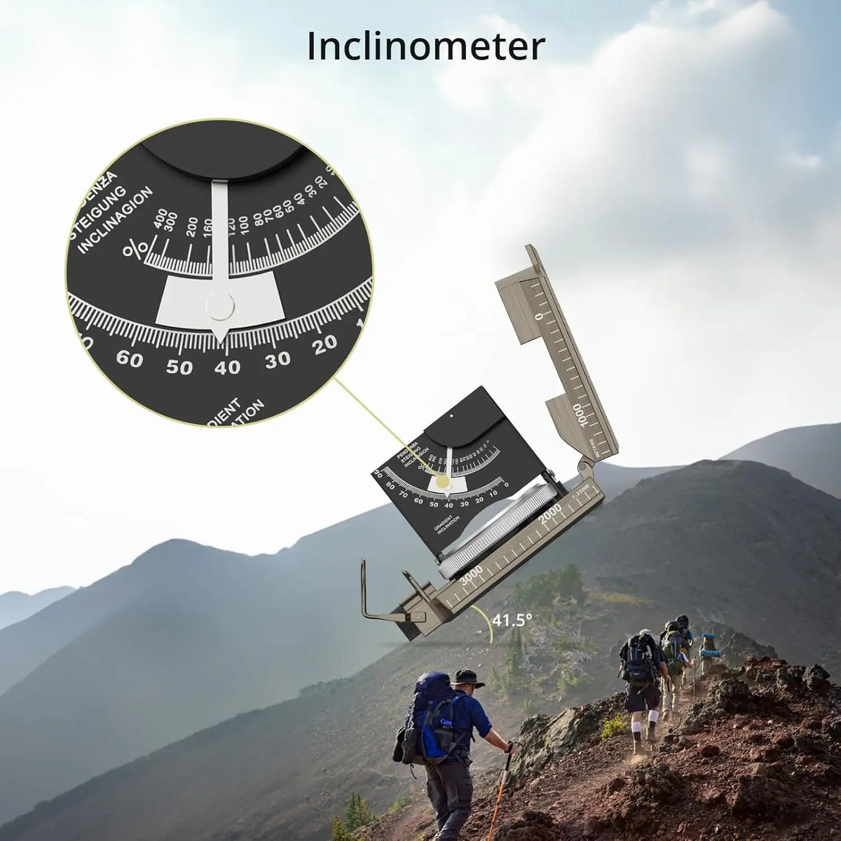 IP65 Waterproof Metal Compass with Clinometer – Precision Navigation for Camping, Hunting & Hiking