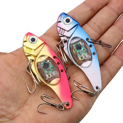 Underwater LED LIGHED VIBRATION SINKING LURE-SALTWATER JIGGING LED Flashing Light Squid Bait Lure fishfinder