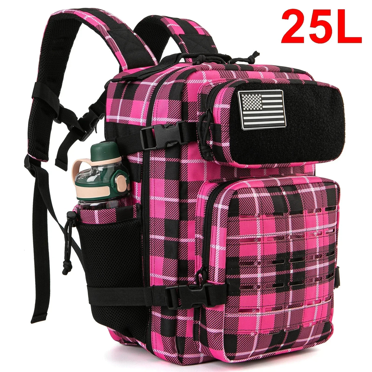 Men's Tactical Survival Backpack – Laser Cut MOLLE with Dual Cup Holders