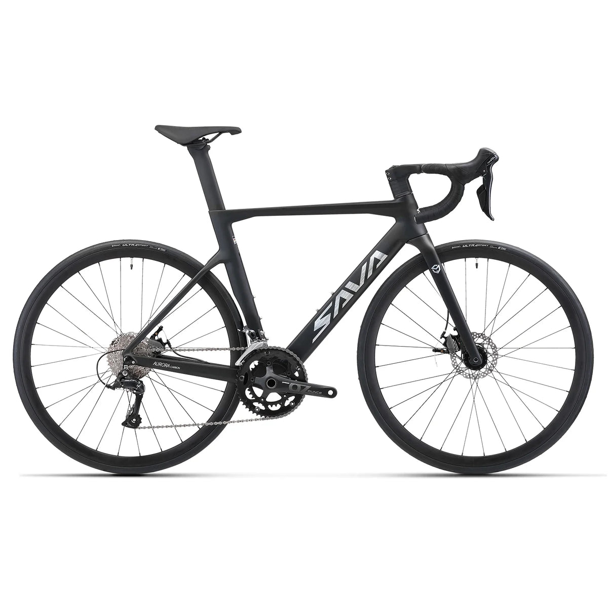 SAVA Carbon Fiber Racing Road Bicycle Carbon Frame Bicycle Integrated Handlebar SHIMANO 18-Speed Adult Competition Bicycle