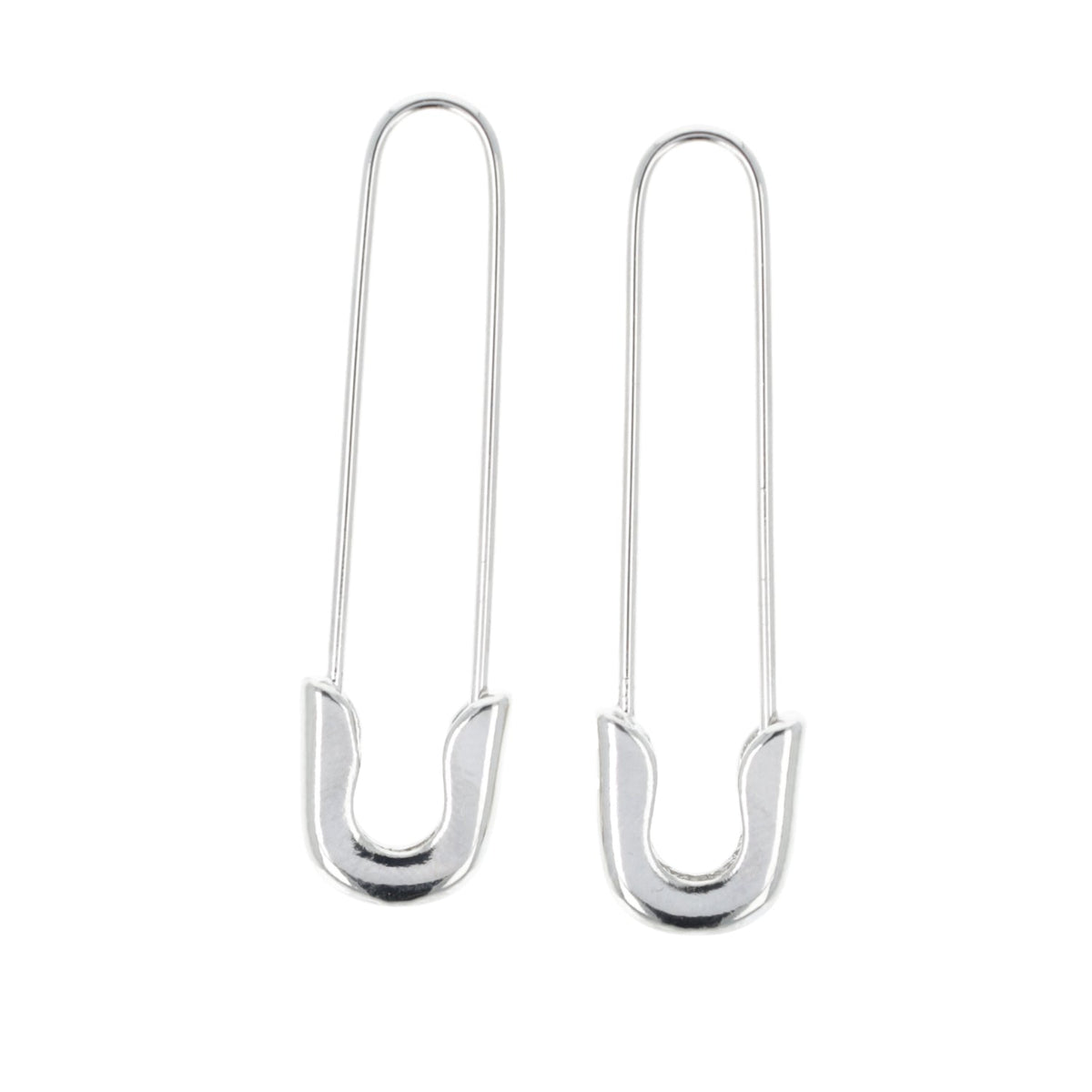 Safety Pin Earrings (Silver Plated)