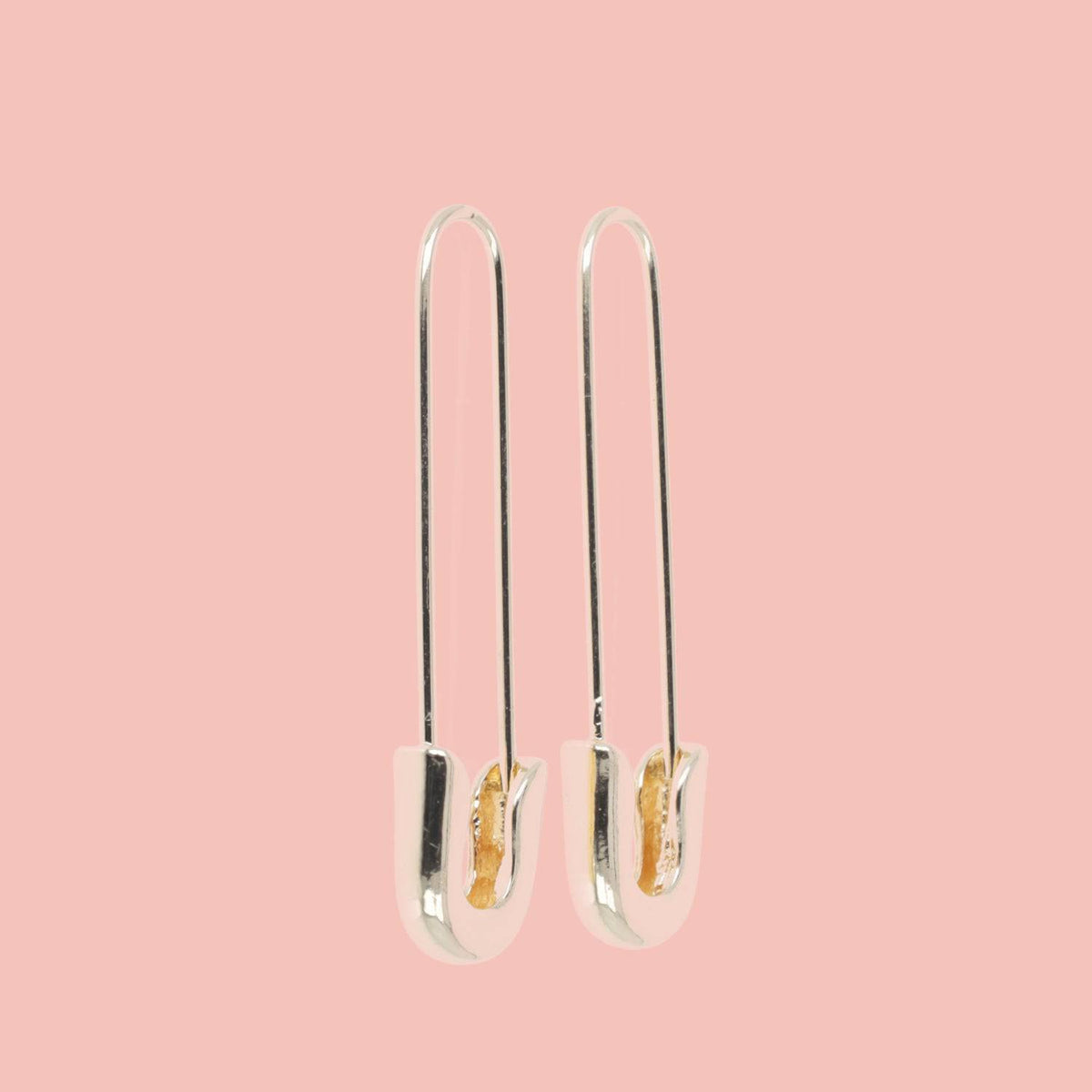 Safety Pin Earrings (Gold Plated)