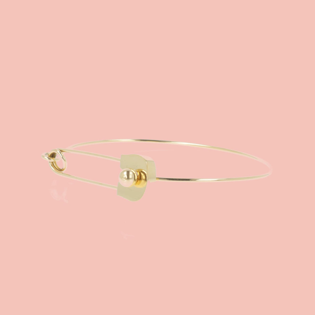 Safety Pin Bangle (Gold Plated)