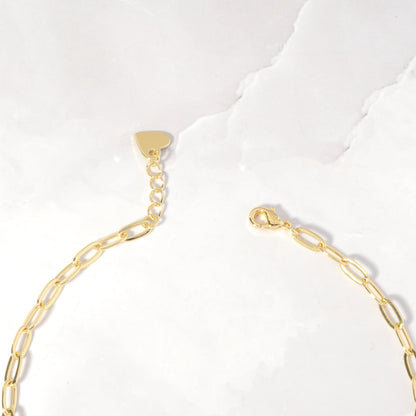 Small Paperclip Anklet