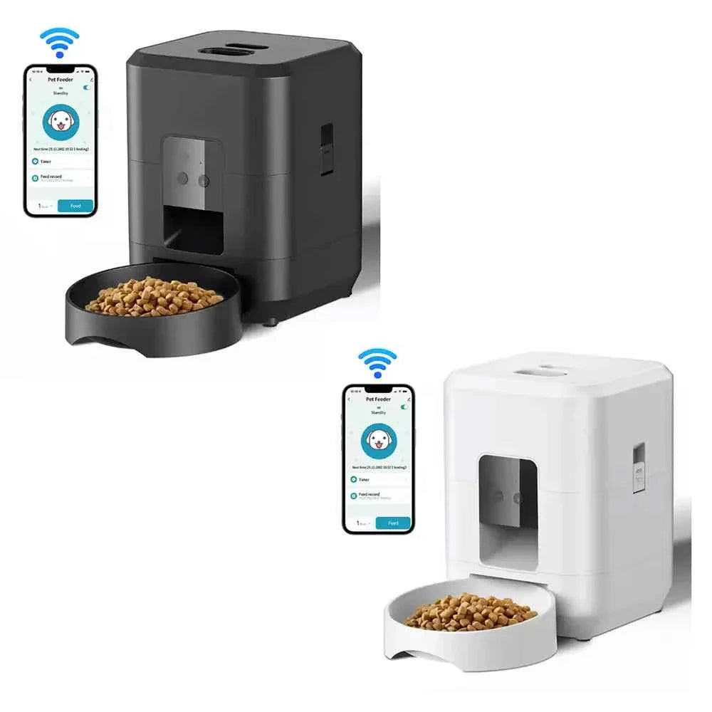 2L Automatic Feed Dispenser For Pets Intelligent Feed Dispersion For Cats And Dogs Regular Quantitative Feeding With Recording