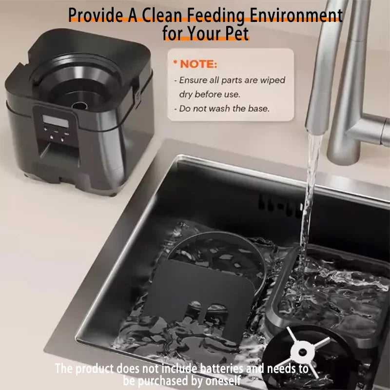 2L Automatic Feed Dispenser For Pets Intelligent Feed Dispersion For Cats And Dogs Regular Quantitative Feeding With Recording
