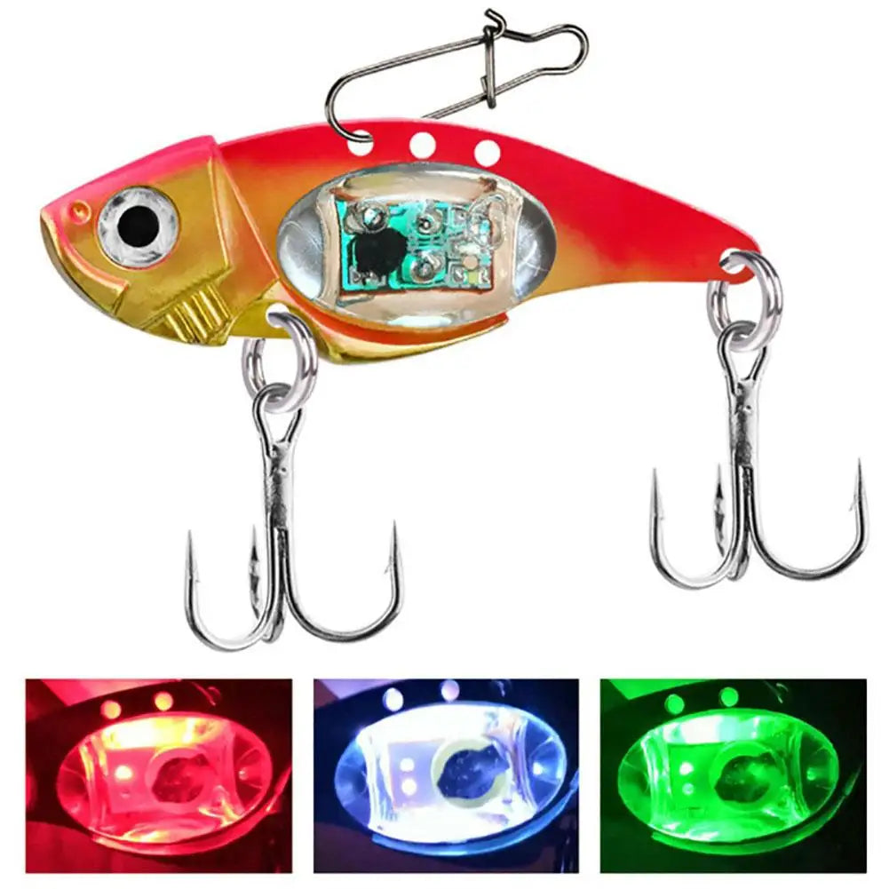 Underwater LED LIGHED VIBRATION SINKING LURE-SALTWATER JIGGING LED Flashing Light Squid Bait Lure fishfinder