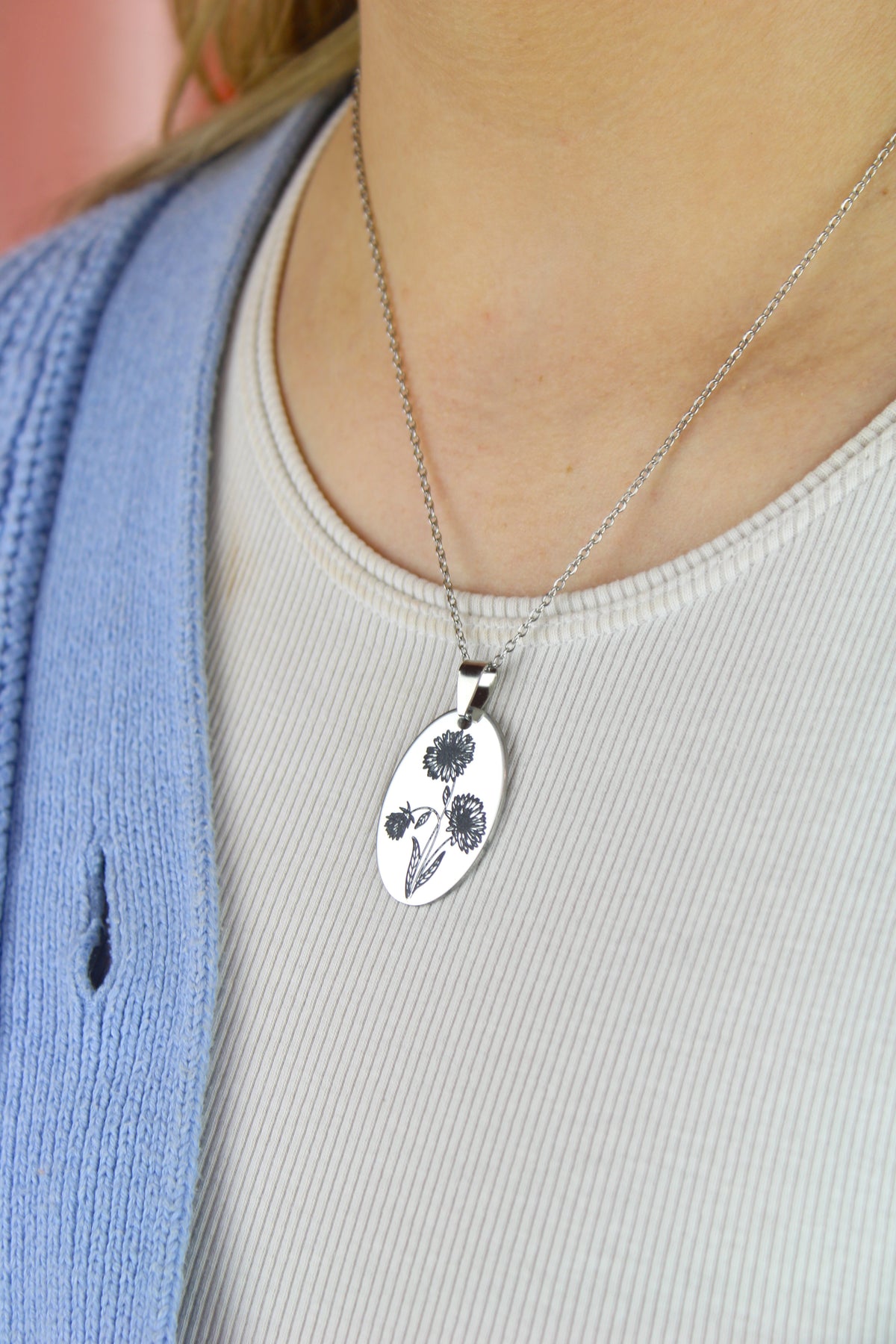 September Birth Flower Necklace - Aster