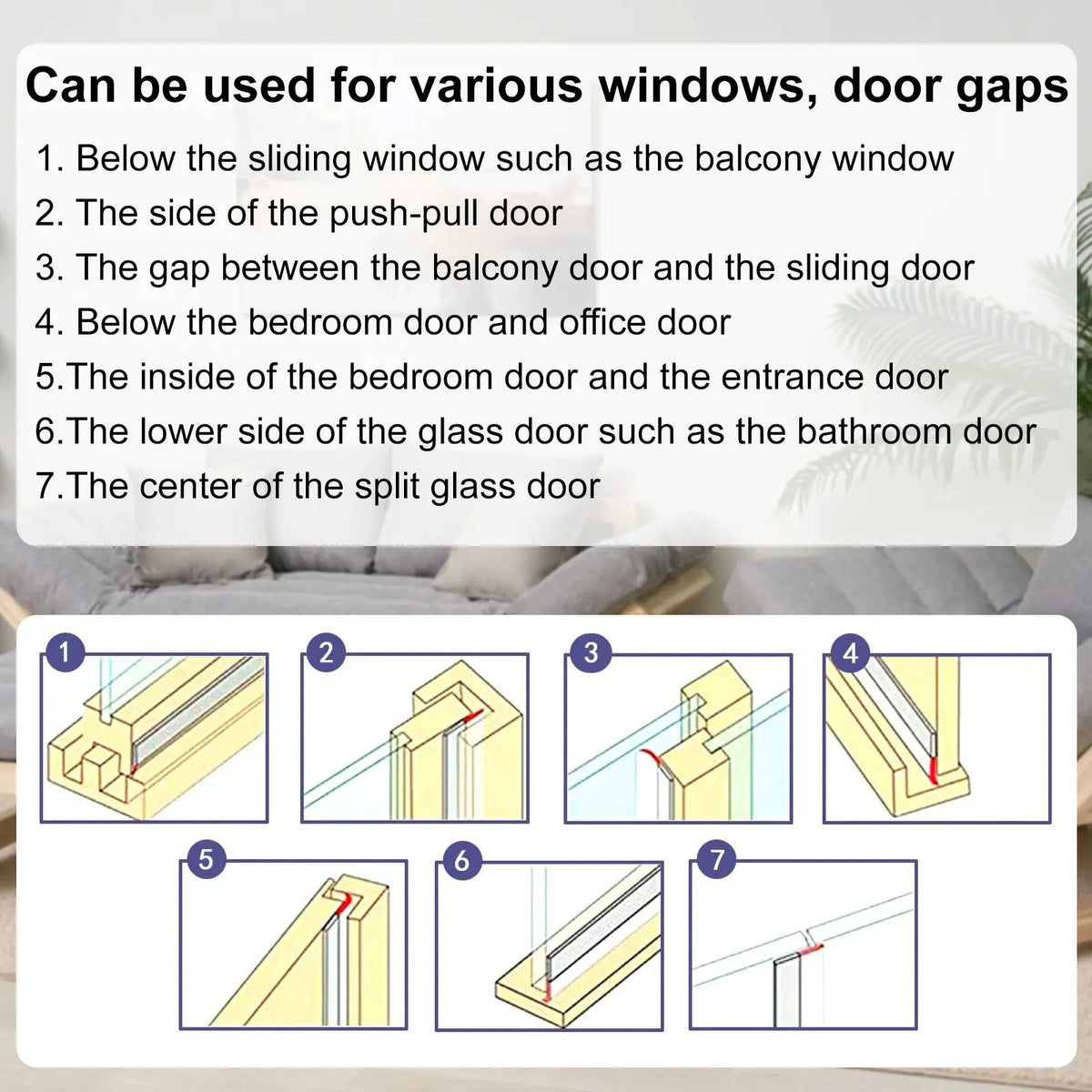 üå∏Door Weather Stripping, Self-Adhesive Draft Stopper Seal for Doors & Windows