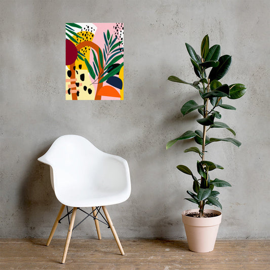 Abstract Botanical Poster 18x24