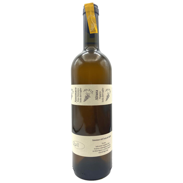 Altura Ansonaco di Giglio Bianco wine bottle, 2022, amber glass with label