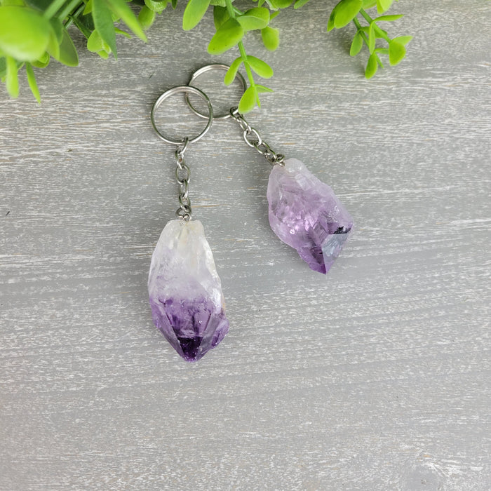 Amethyst Point Keychain