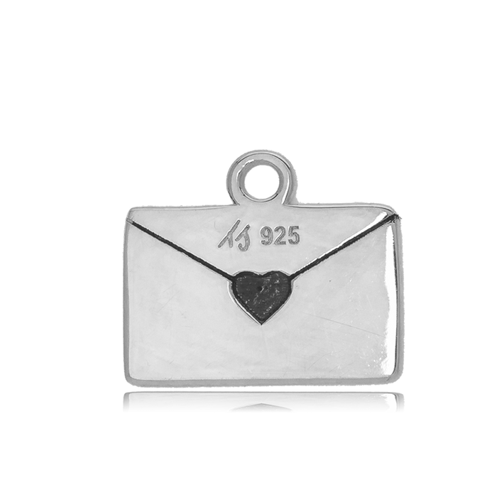 Aqua Amazonite Stone Bracelet with Love Letter Sterling Silver Charm