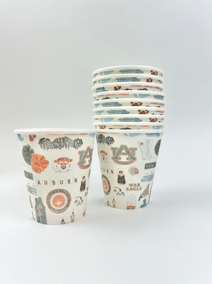 Auburn Paper Cup Set Drinkware in at Wrapsody