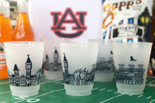 Auburn Skyline Frosted Cups Set of 10 Drinkware in at Wrapsody
