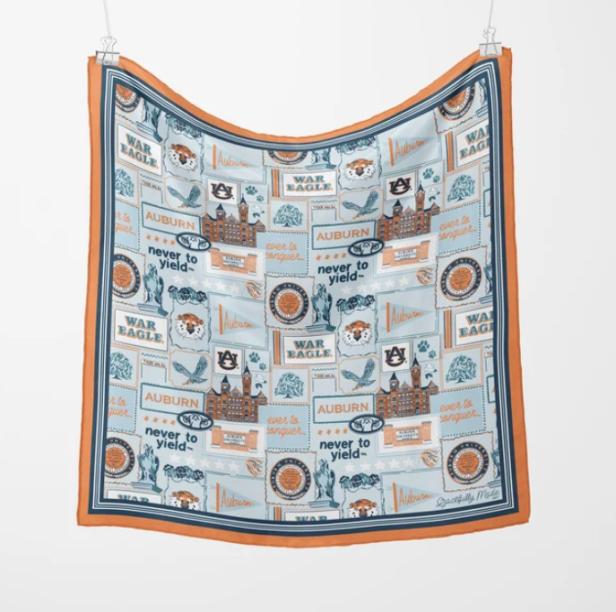 Auburn University Scarf Silk Hair Accessories in at Wrapsody