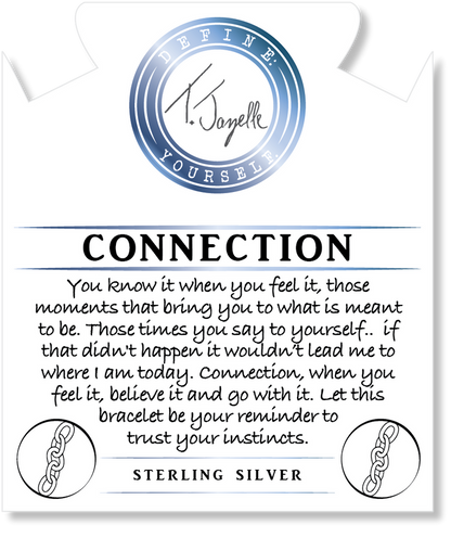 Australian Agate Stone Bracelet with Connection Sterling Silver Charm