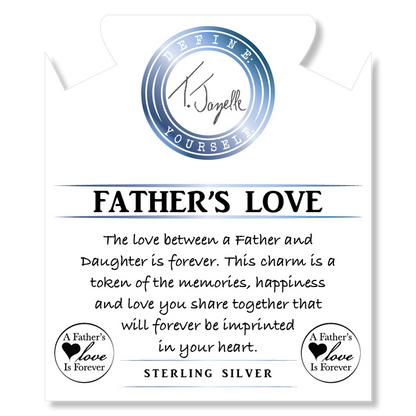 Australian Agate Stone Bracelet with Father's Love Sterling Silver Charm