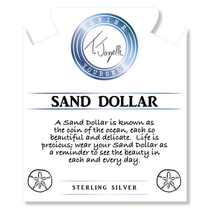 Australian Agate Stone Bracelet with Sand Dollar Sterling Silver Charm
