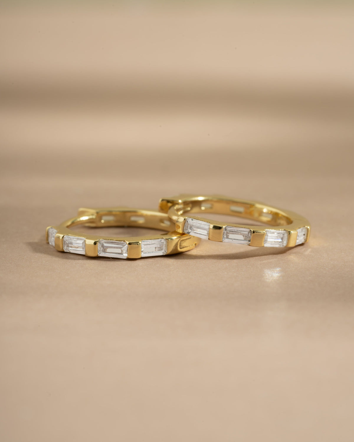 Baguette Hoop Earrings