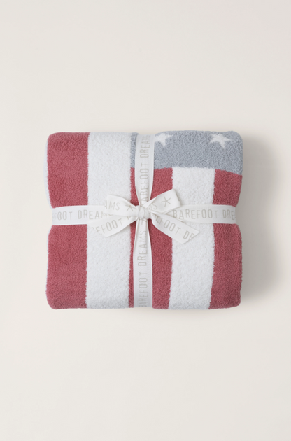 Barefoot Dreams American Flag Moonwater Blanket Blankets & Throws in at Wrapsody