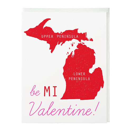 Be MI Valentine Letterpress Card - City Bird