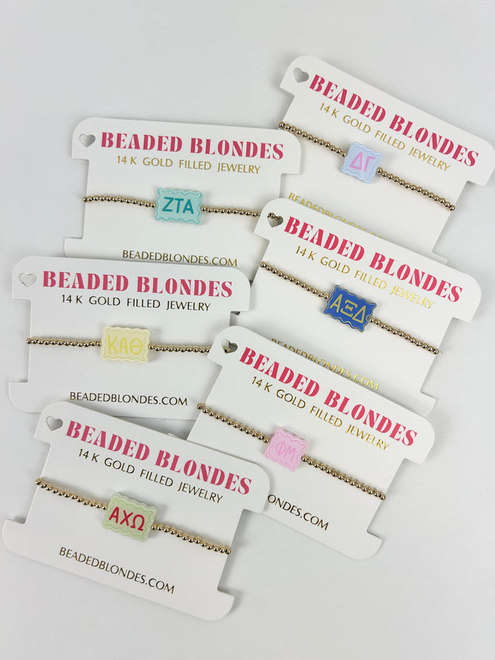 Beaded Blondes Sorority Bracelet Greek in at Wrapsody