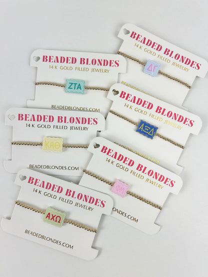 Beaded Blondes Sorority Bracelet Greek in at Wrapsody