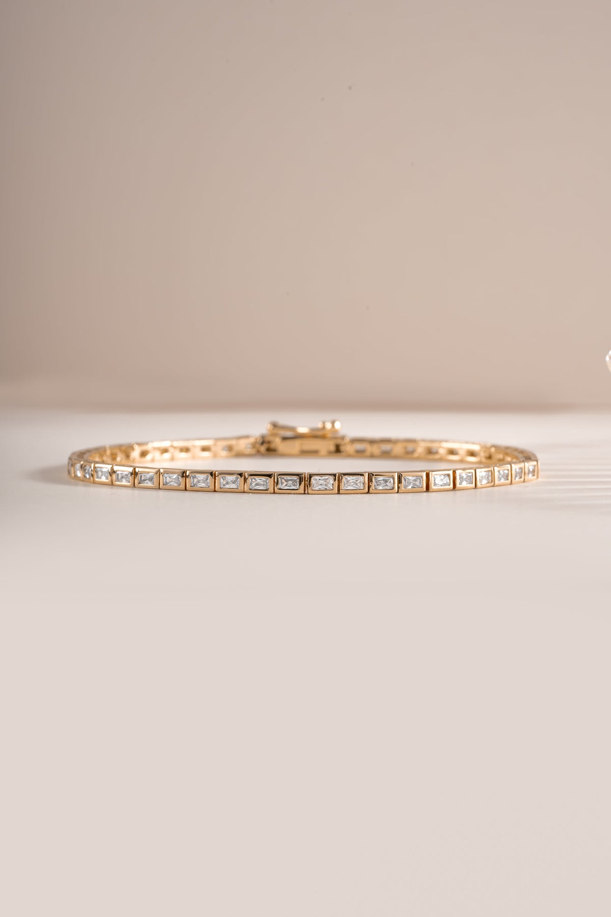 Bezeled Baguette Tennis Bracelet