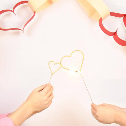 Big Gold Heart Sparkler Wand